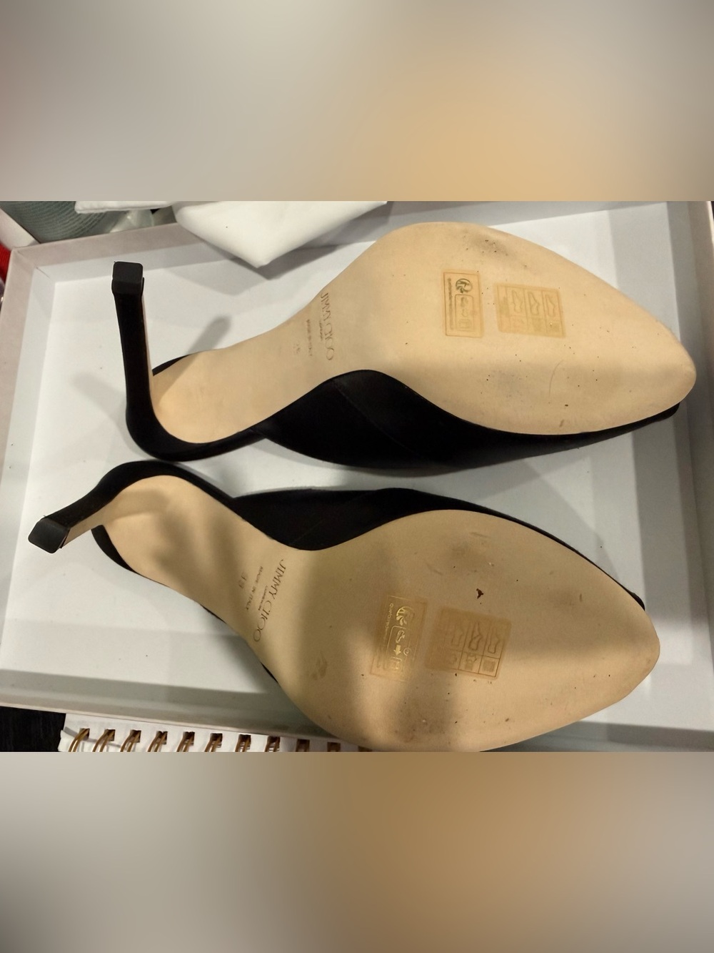 Jimmy Choo Black Satin Brigitte Mules - Picture 5 of 10